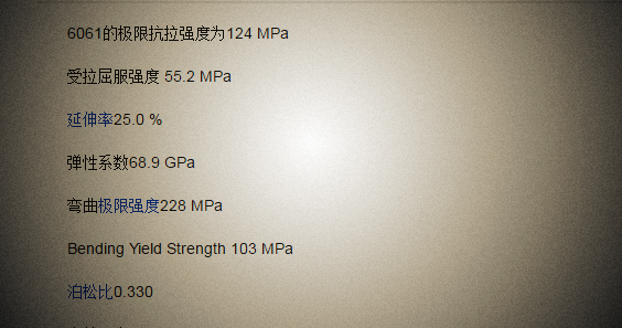 6061鋁板力學性能 6061鋁板力學性能